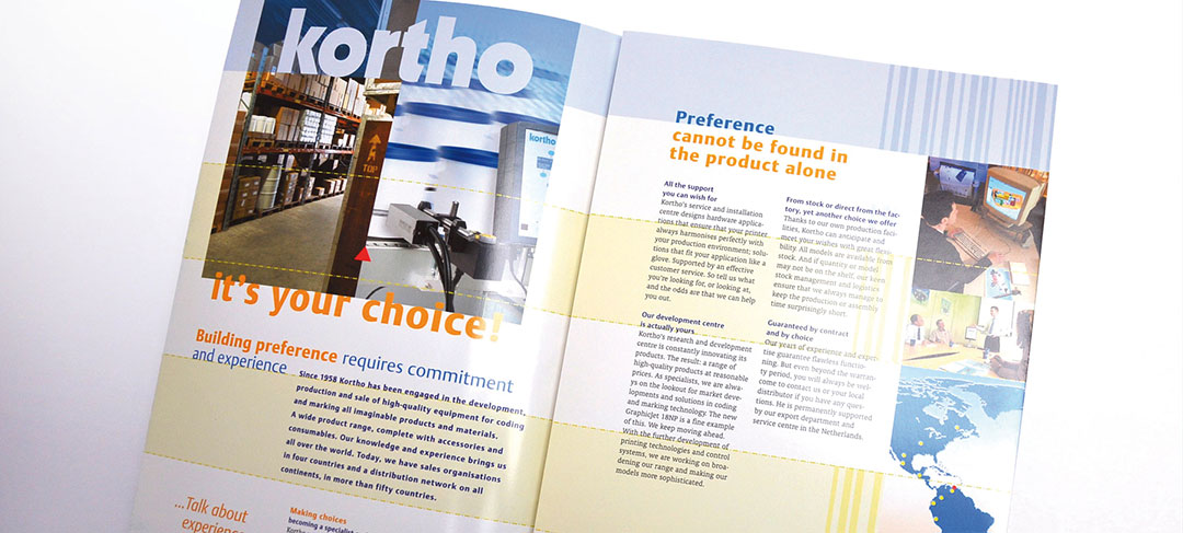 HSTotaal ontwerpt brochure-concept voor Kortho Coding & Marking