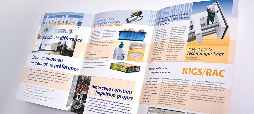 HSTotaal ontwerpt brochure-concept voor Kortho Coding & Marking