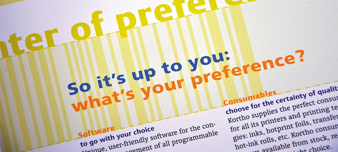 HSTotaal ontwerp markante huisstijl voor Kortho Coding & Marking