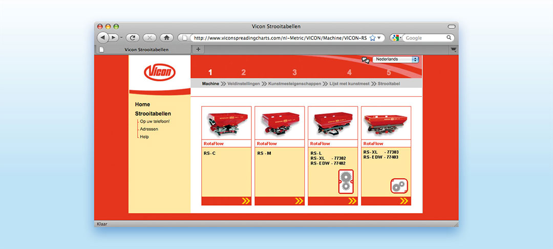 HSTotaal ontwikkelt speciale website voor Vicon Landbouwmachines